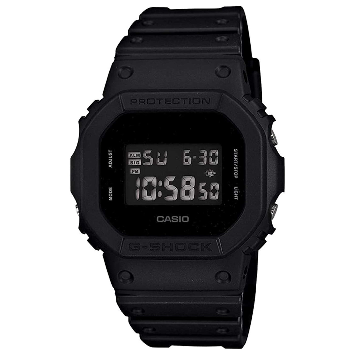 Front view of Casio G-Shock Men's Quartz Watch DW-5600BB-1DR