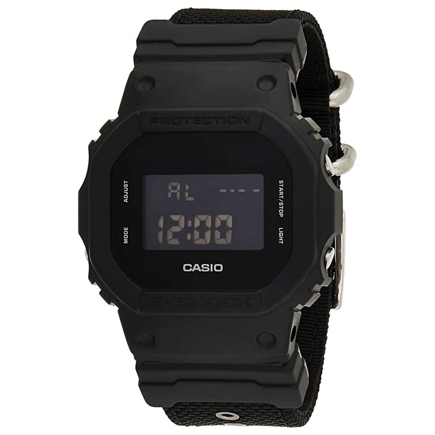 Front view of Casio G-Shock Men's Quartz Watch DW-5600BBN-1DR