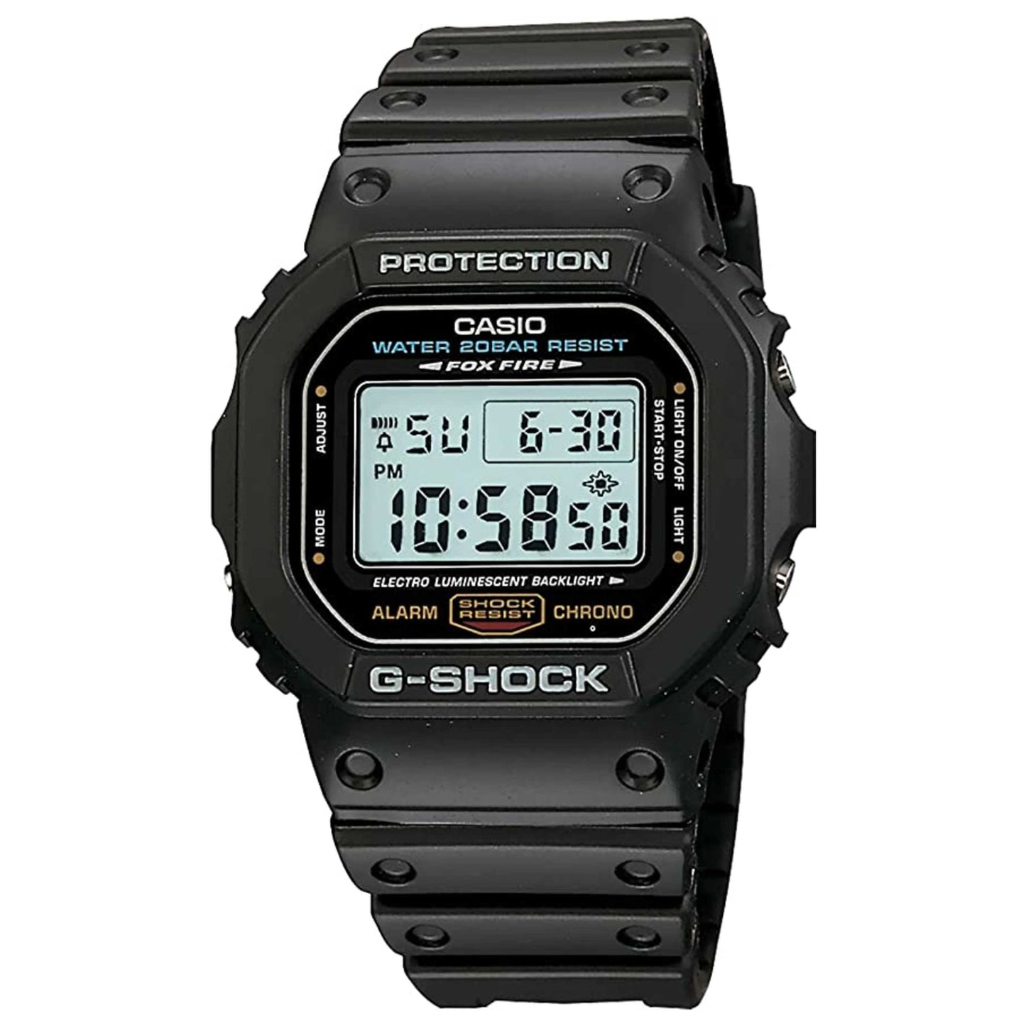 Front view of Casio G-Shock Men's Quartz Watch DW-5600E-1VDF