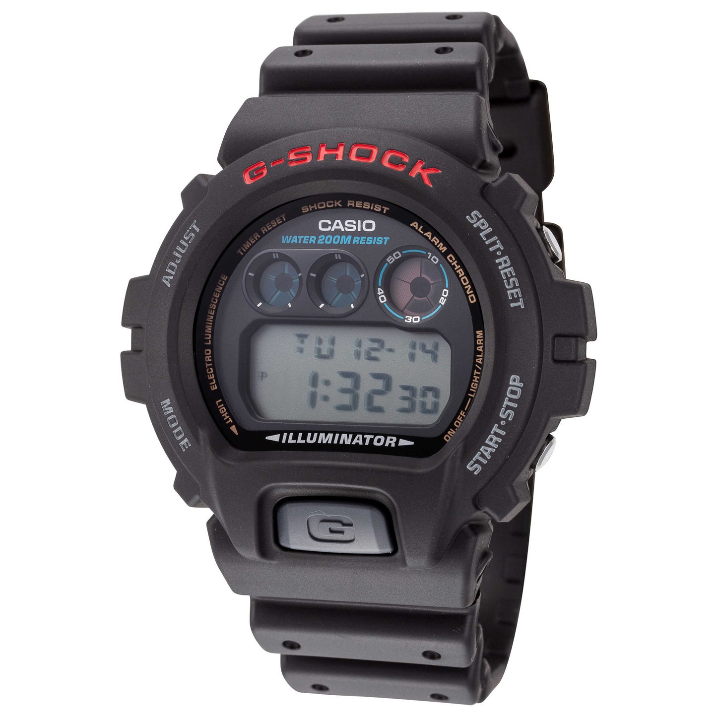 Front view of Casio G-Shock Men's Quartz Watch DW-6900-1VDR
