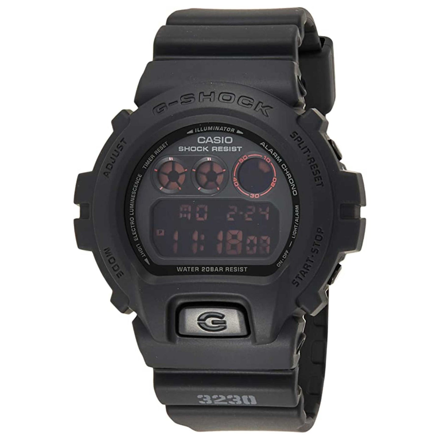 Front view of Casio G-Shock Men's Quartz Watch DW-6900MS-1HDR