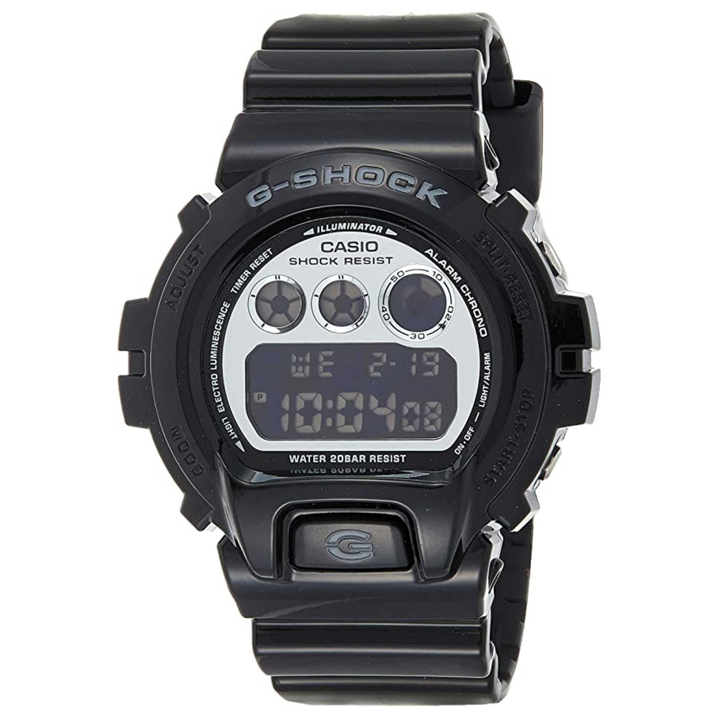 Front view of Casio G-Shock Men's Quartz Watch DW-6900NB-1HDR