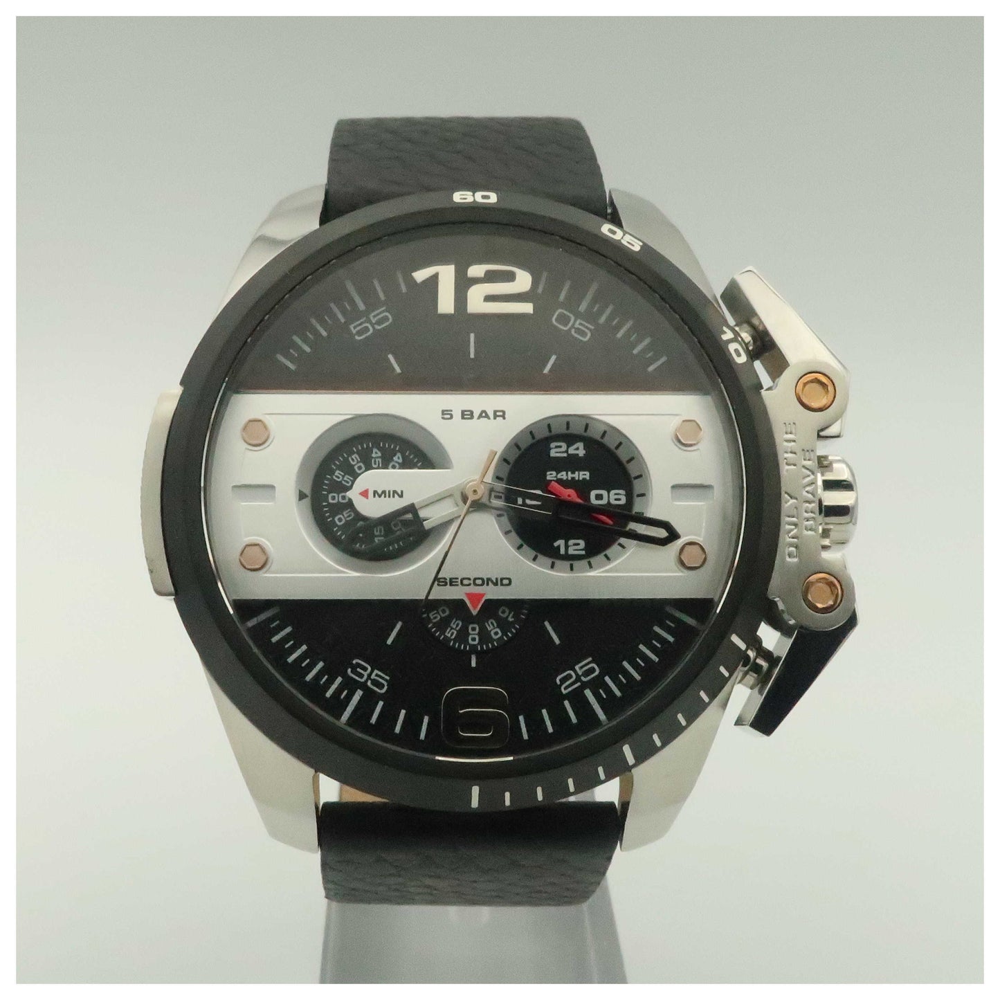 Front view of Diesel Ironside Men's Japanese Quartz (Battery-Powered) Watch DZ4361-PO