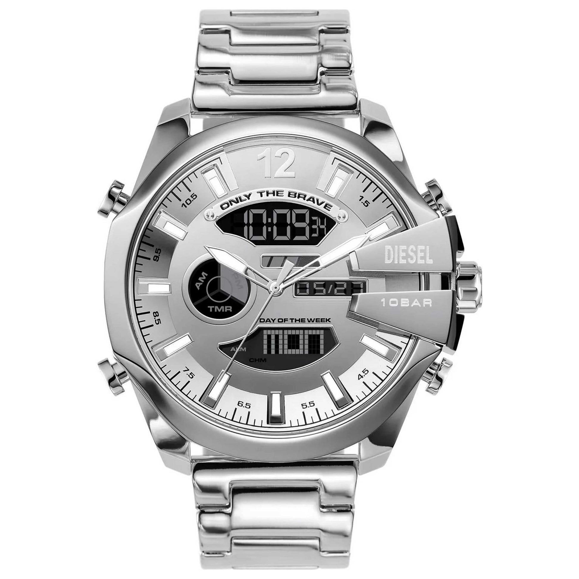 Front view of Diesel Mega Chief Men's Quartz Watch DZ4648