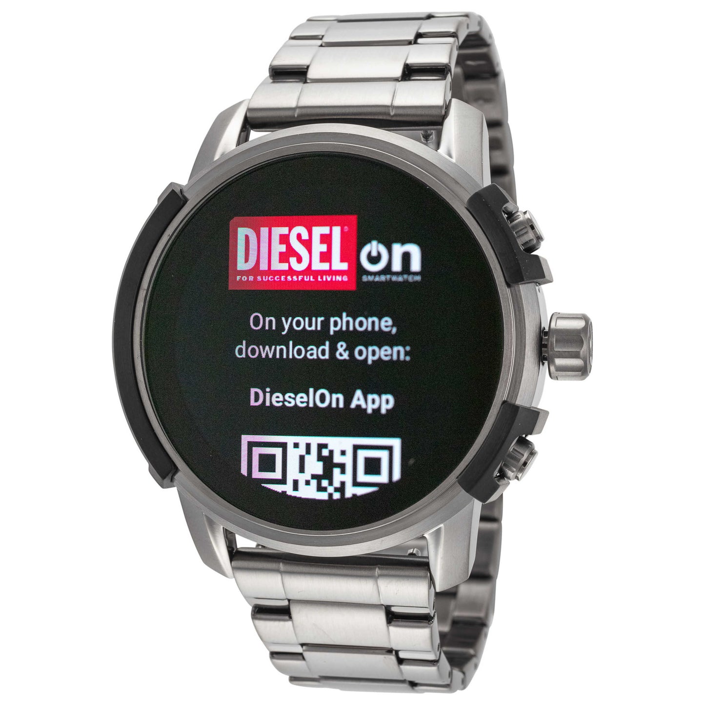 Front view of Diesel Griffed Men's Quartz Smartwatch DZT2042