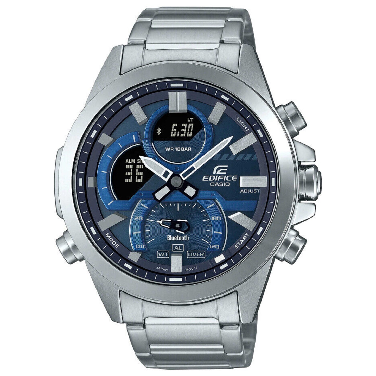 Front view of Casio Edifice Men's Quartz Smartwatch ECB-30D-2ADF