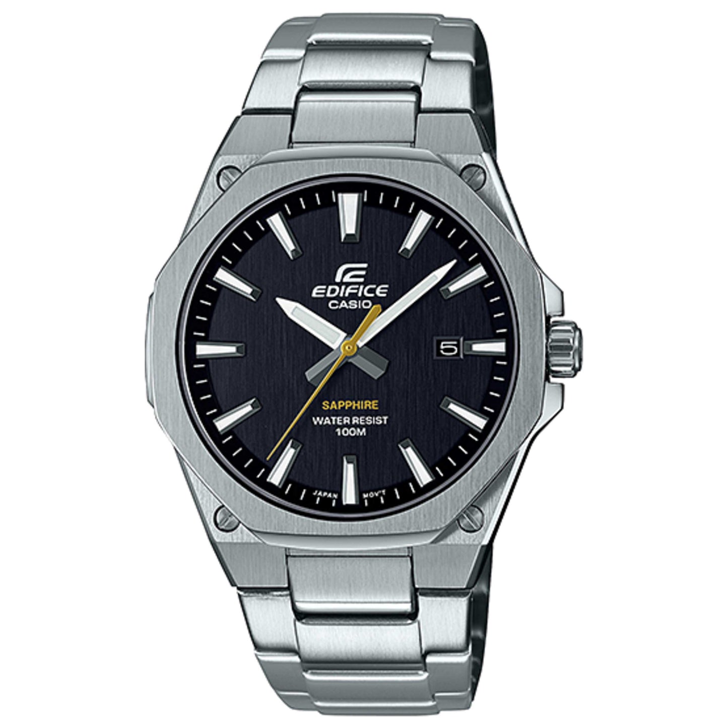 Front view of Casio Edifice Men's Quartz Watch EFR-S108D-1AVUDF