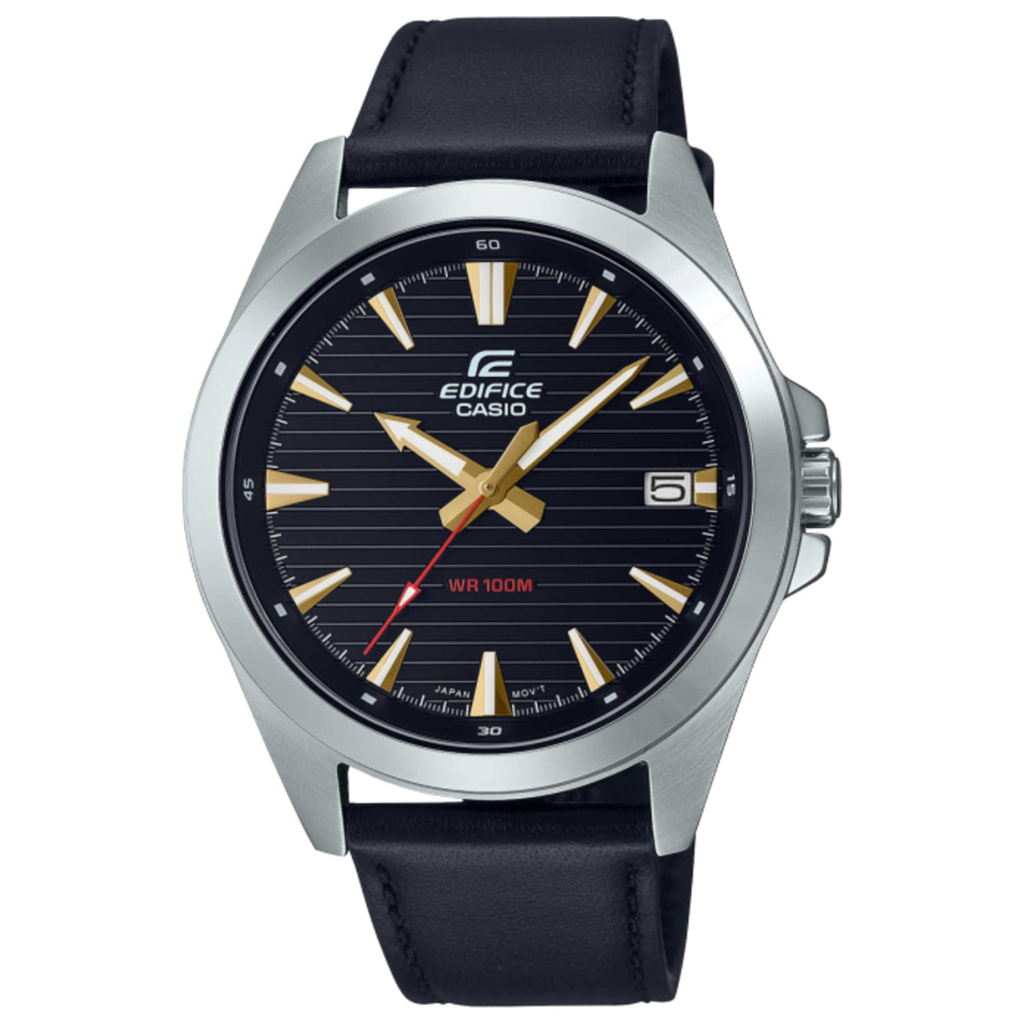 Front view of Casio Edifice Men's Quartz Watch EFV-140L-1AVUDF
