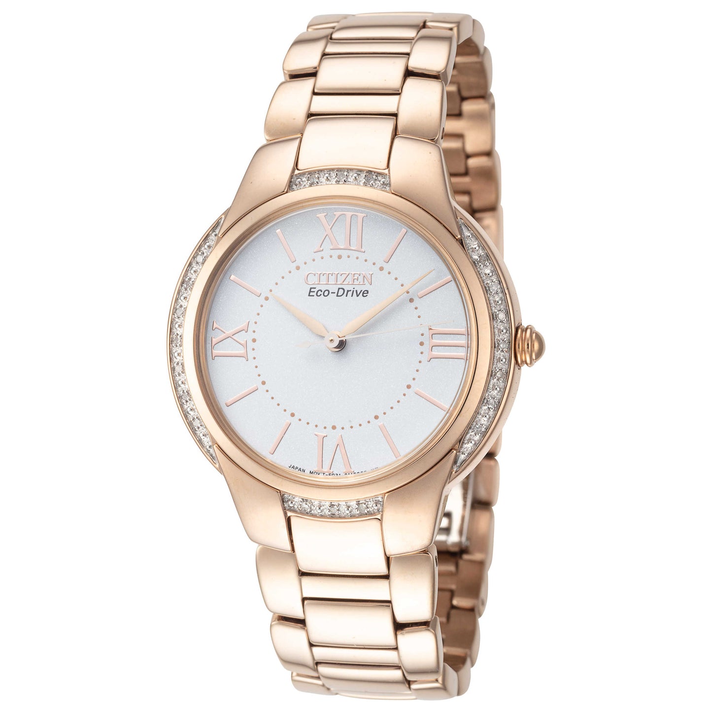 Front view of Citizen Ciena Women's Solar Watch EM0093-59A