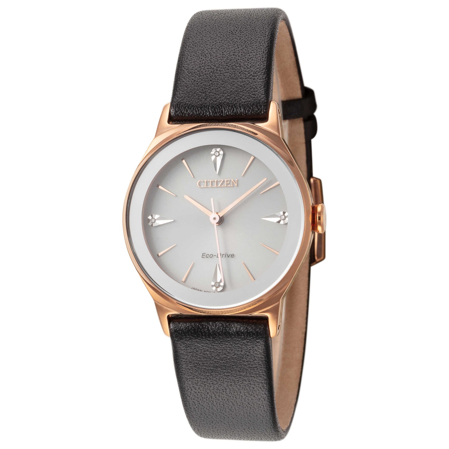 Front view of Citizen Axiom Women's Solar Watch EM0733-08A