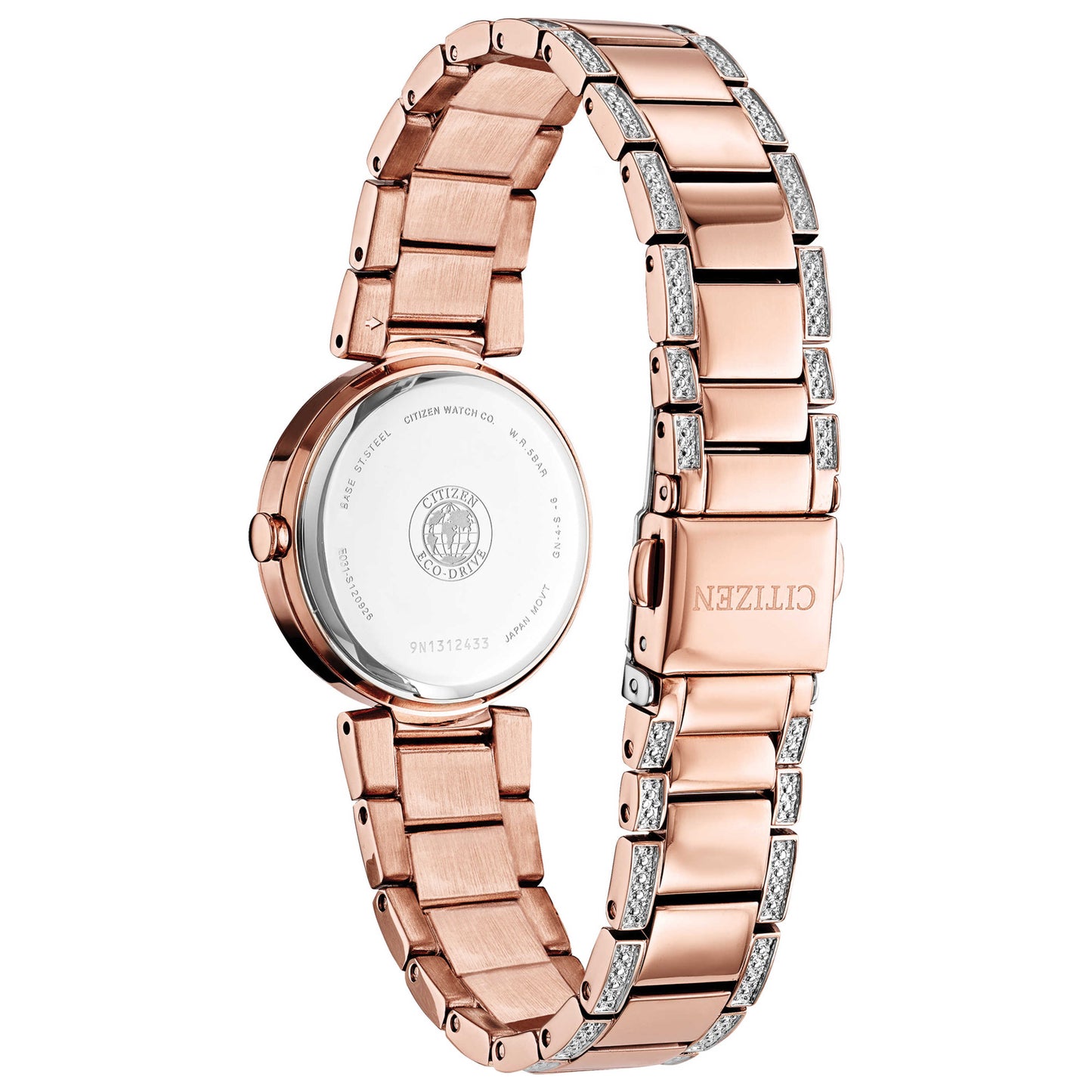 Left view of Citizen Silhouette Women's Solar Powered Quartz Eco-Drive Watch EM0843-51D