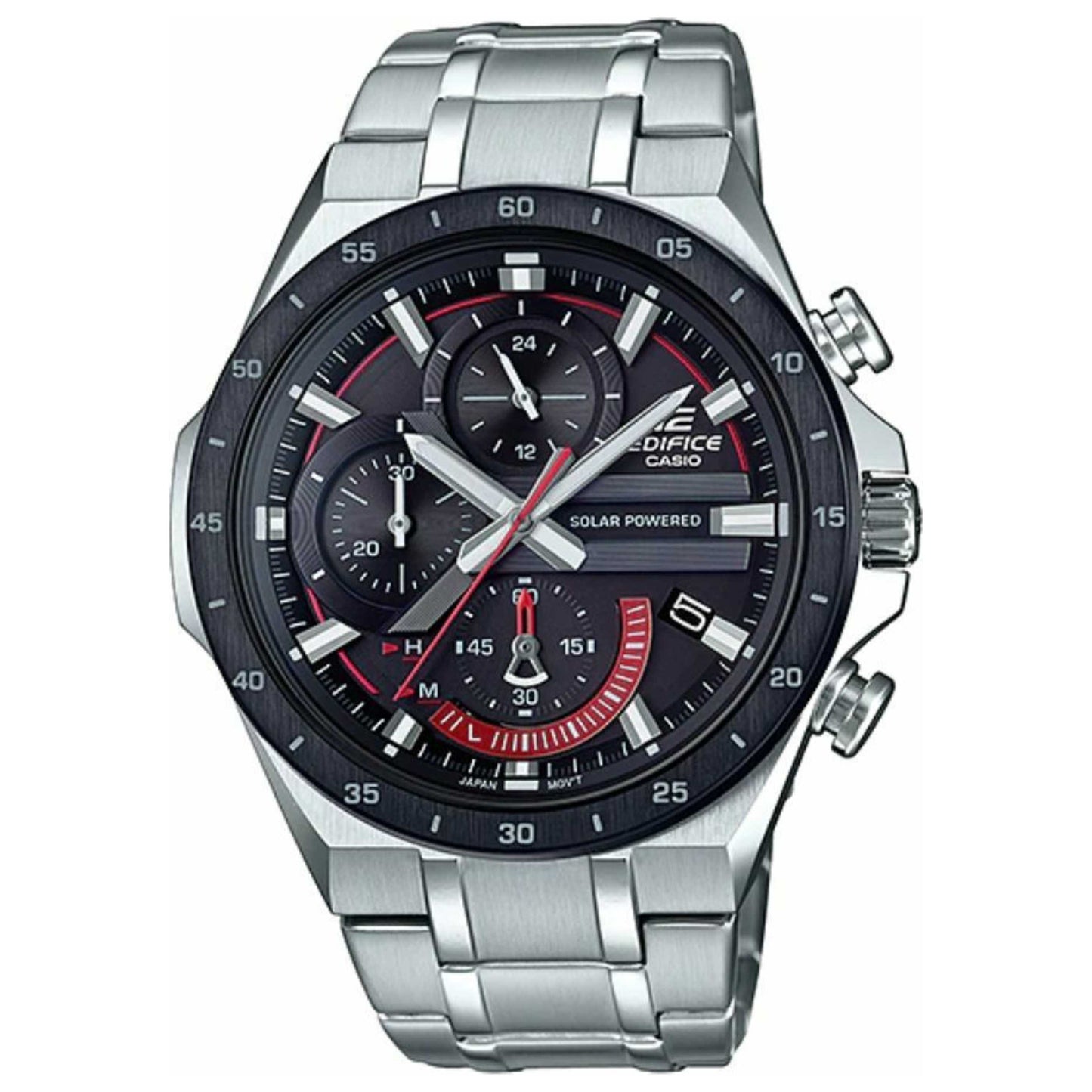 Front view of Casio Edifice Men's Solar Watch EQS-920DB-1AVUDF