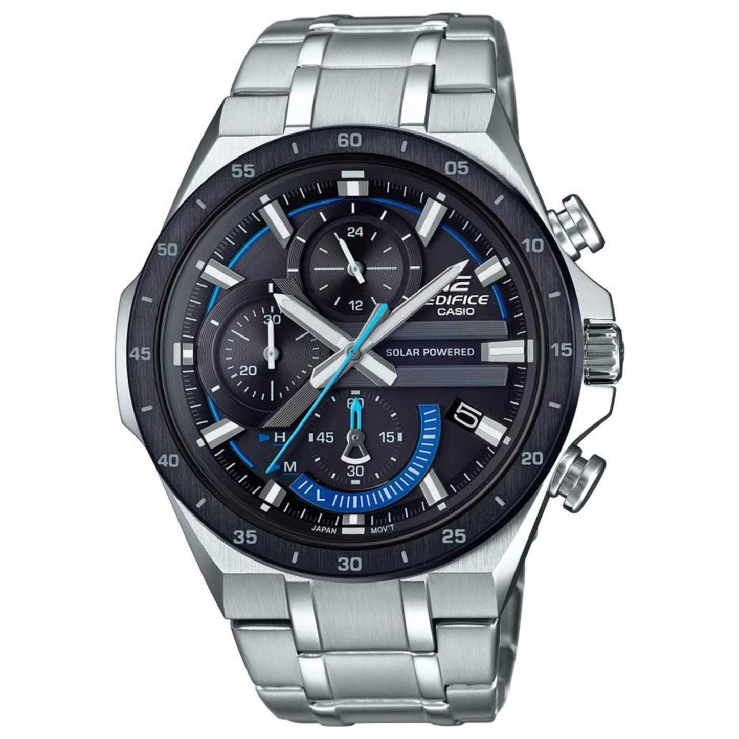 Front view of Casio Edifice Men's Solar Watch EQS-920DB-1BVUDF