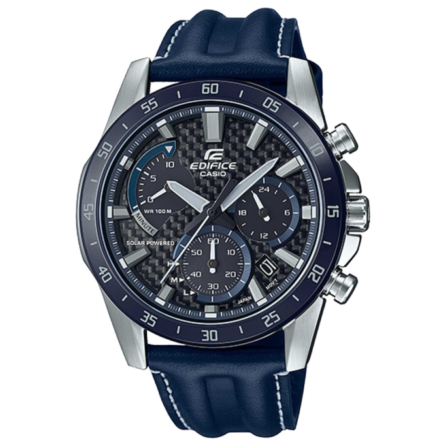 Front view of Casio Edifice Men's Solar Watch EQS-930BL-2AVUDF