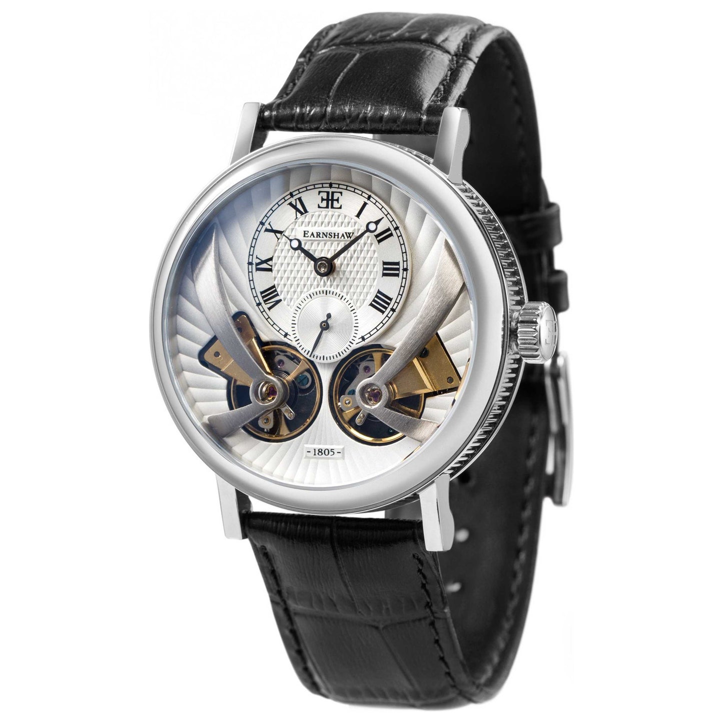 Front view of Thomas Earnshaw Beaufort Anatolia Men's Manual-Wind Watch ES-8059-01