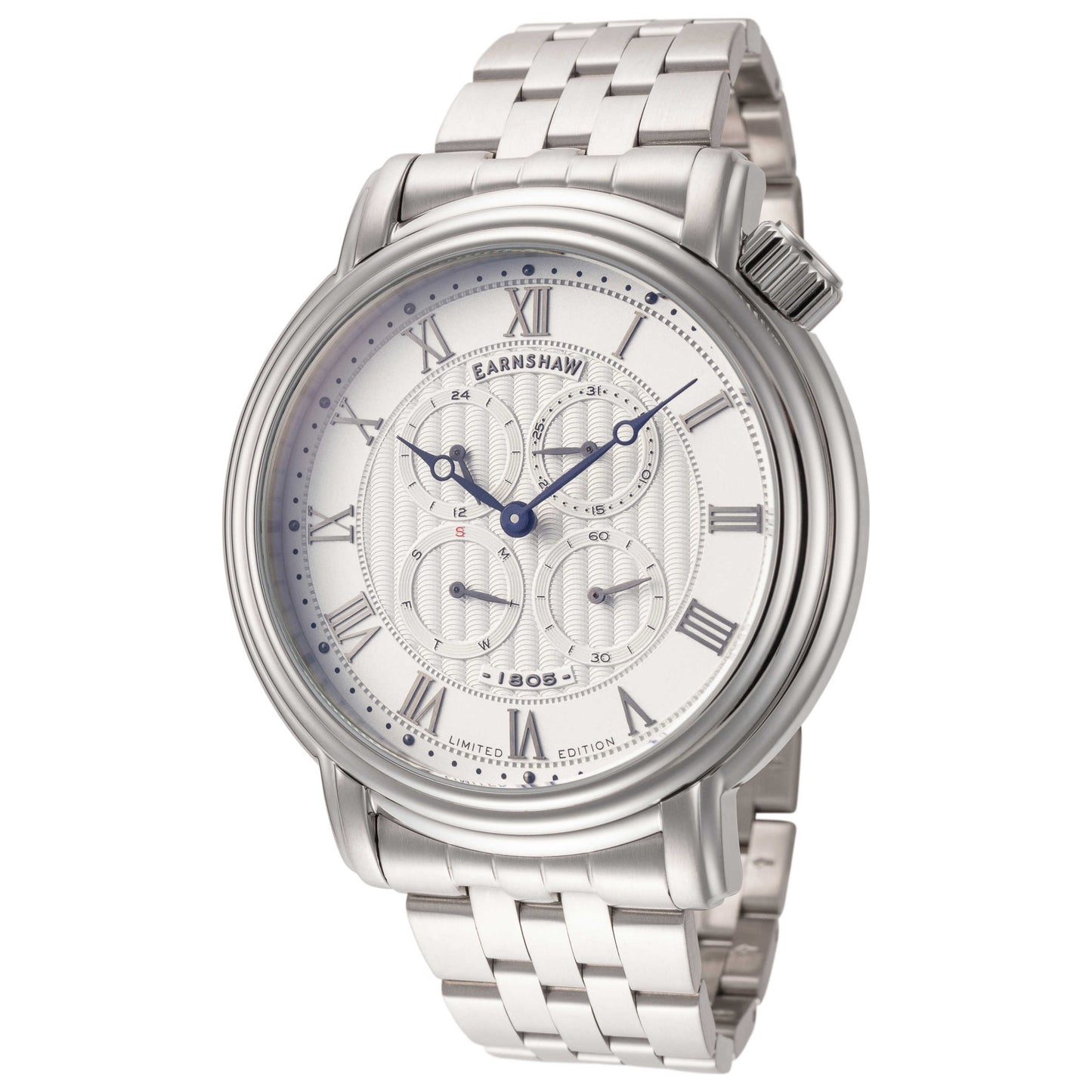 Front view of Thomas Earnshaw Longcase Inman Men's Quartz Watch ES-8168-33