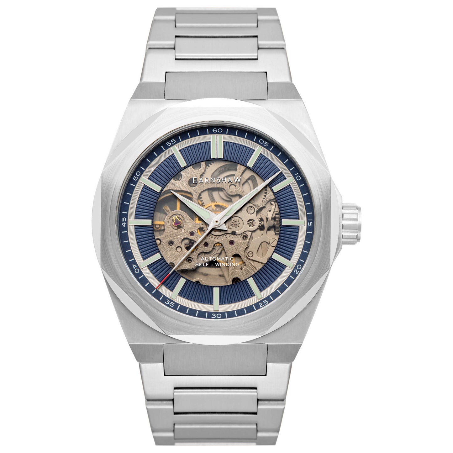 Front view of Thomas Earnshaw Discovery Clark Men's Automatic Watch ES-8182-33