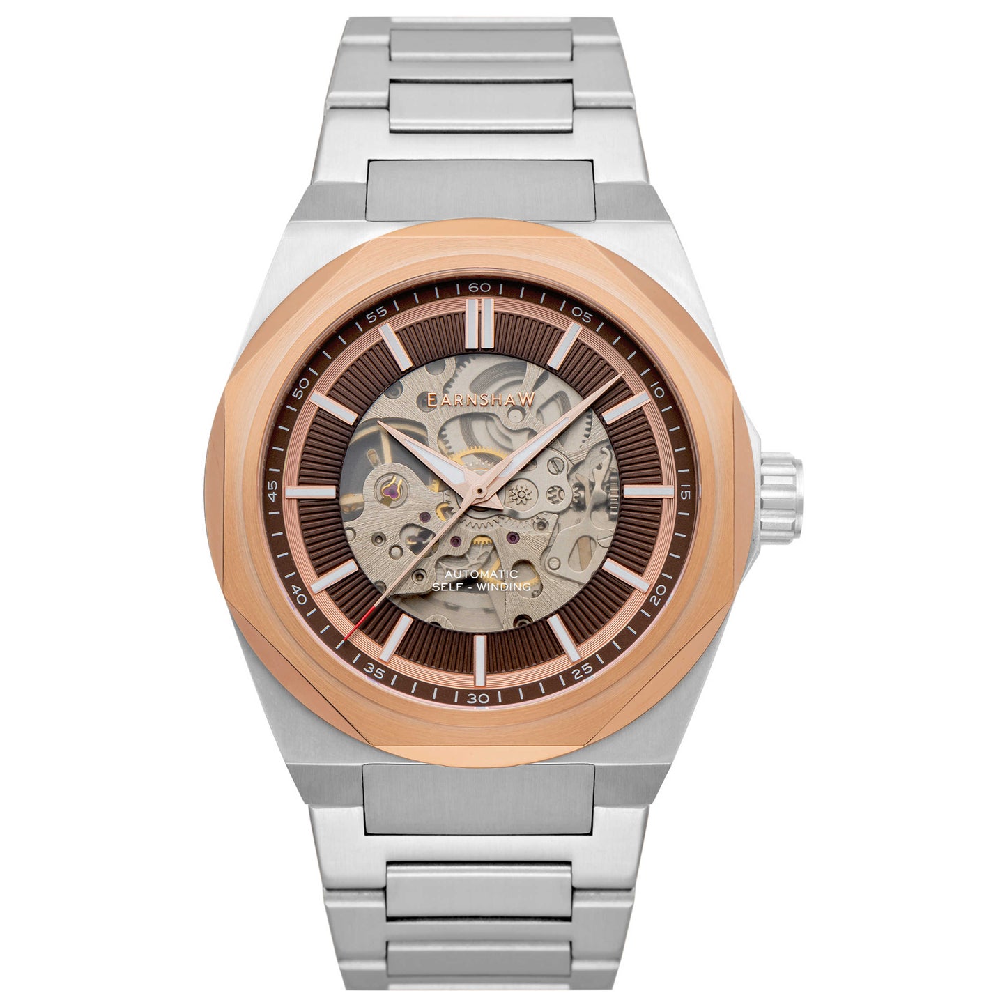 Front view of Thomas Earnshaw Discovery Clark Men's Automatic Watch ES-8182-55
