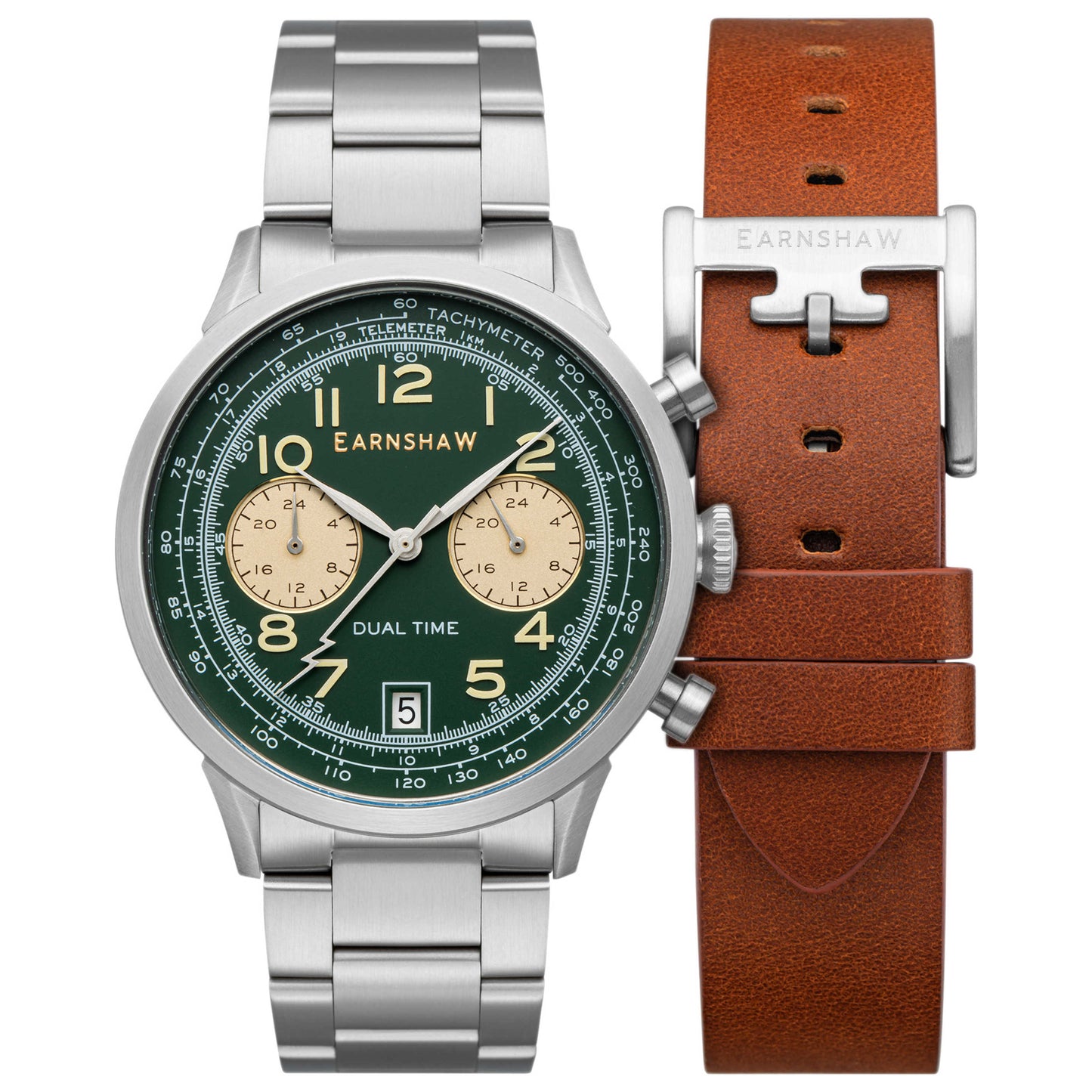Front view of Thomas Earnshaw Scientists Men's Quartz Watch ES-8186-55