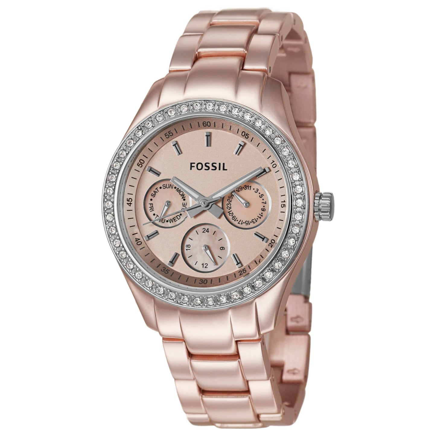 Front view of Fossil Stella Women's Japanese Quartz (Battery-Powered) Watch ES2975