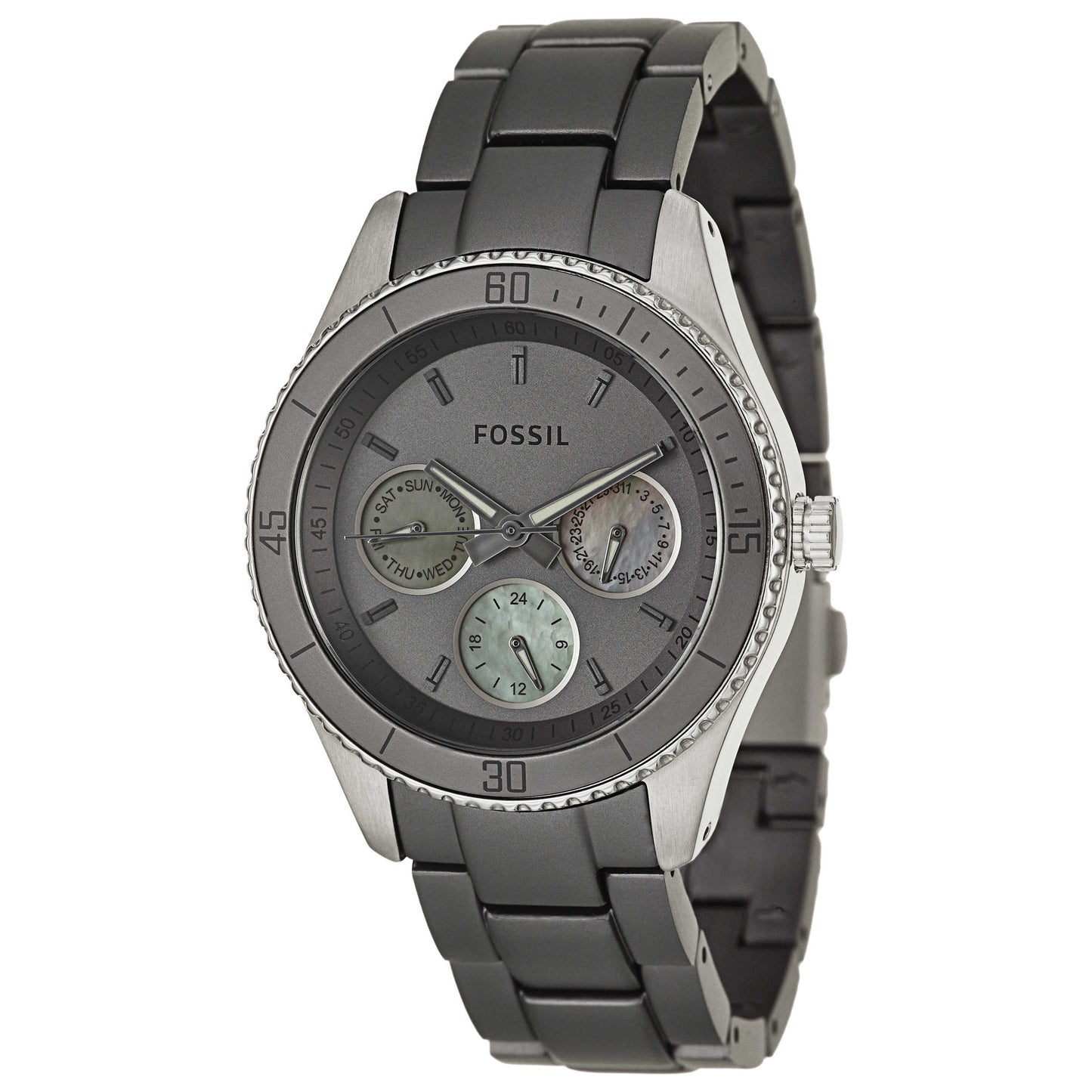 Front view of Fossil Stella Women's Japanese Quartz (Battery-Powered) Watch ES3040