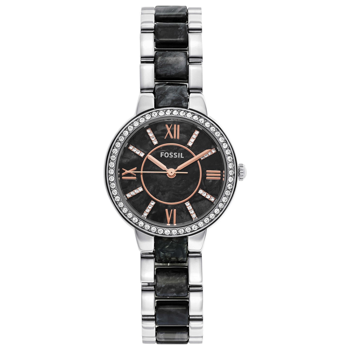 Front view of Fossil Virginia Women's Japanese Quartz (Battery-Powered) Watch ES3918