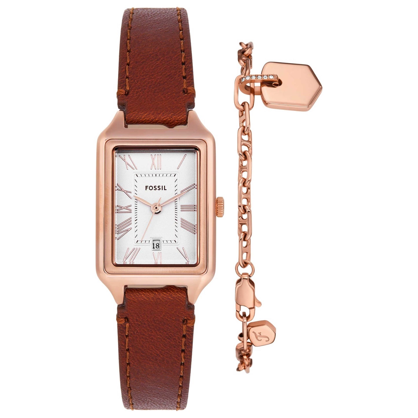 Front view of Fossil Raquel Women's Quartz Watch ES5377SET