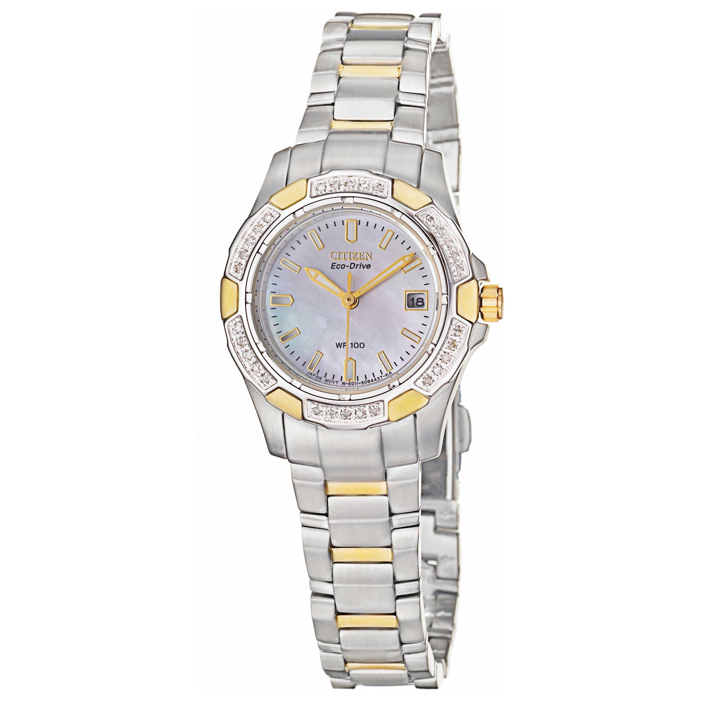Front view of Citizen Aviara Women's Solar Powered Quartz Eco-Drive Watch EW1374-51D