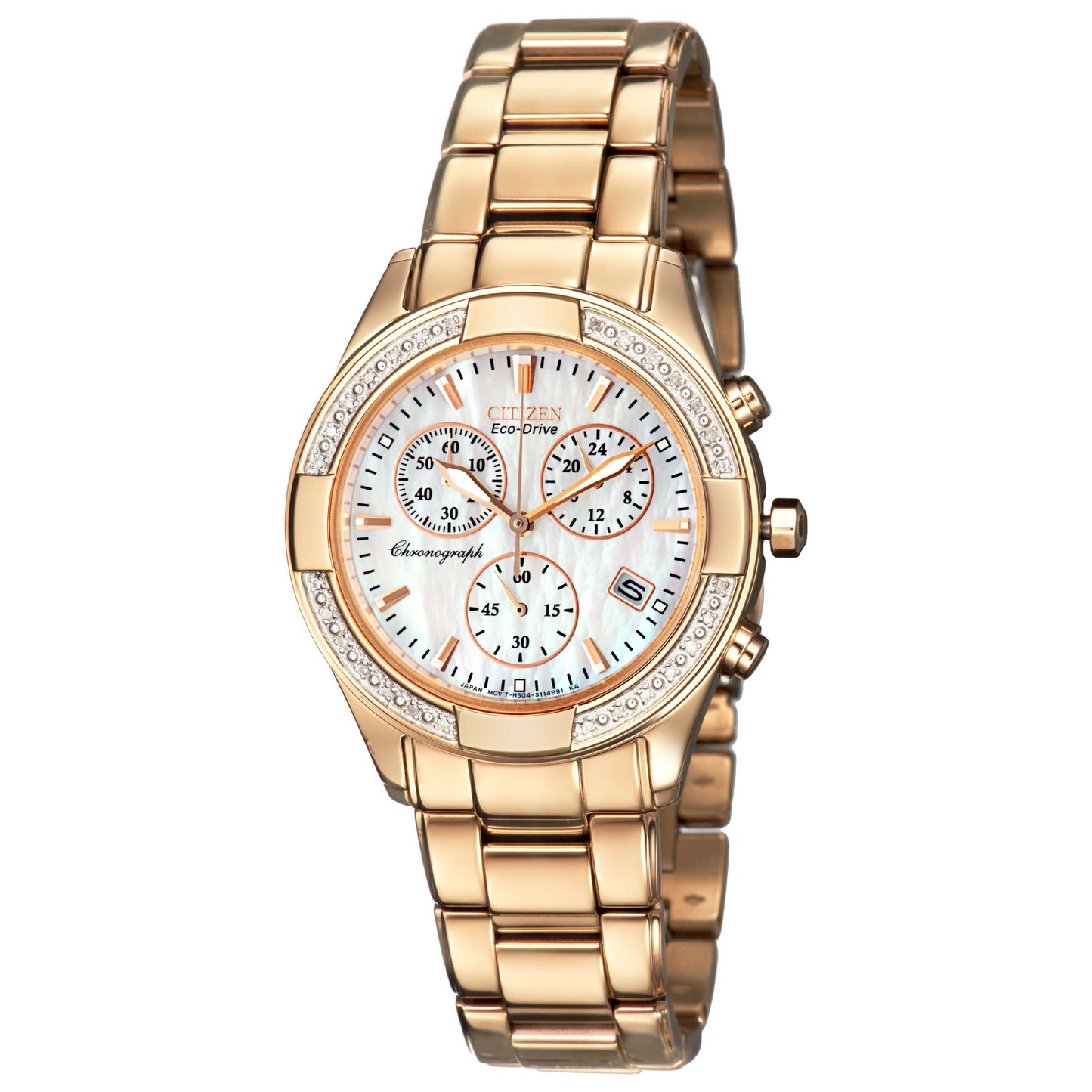 Front view of Citizen Eco-Drive Women's Solar Powered Quartz Eco-Drive Watch FB1223-55D