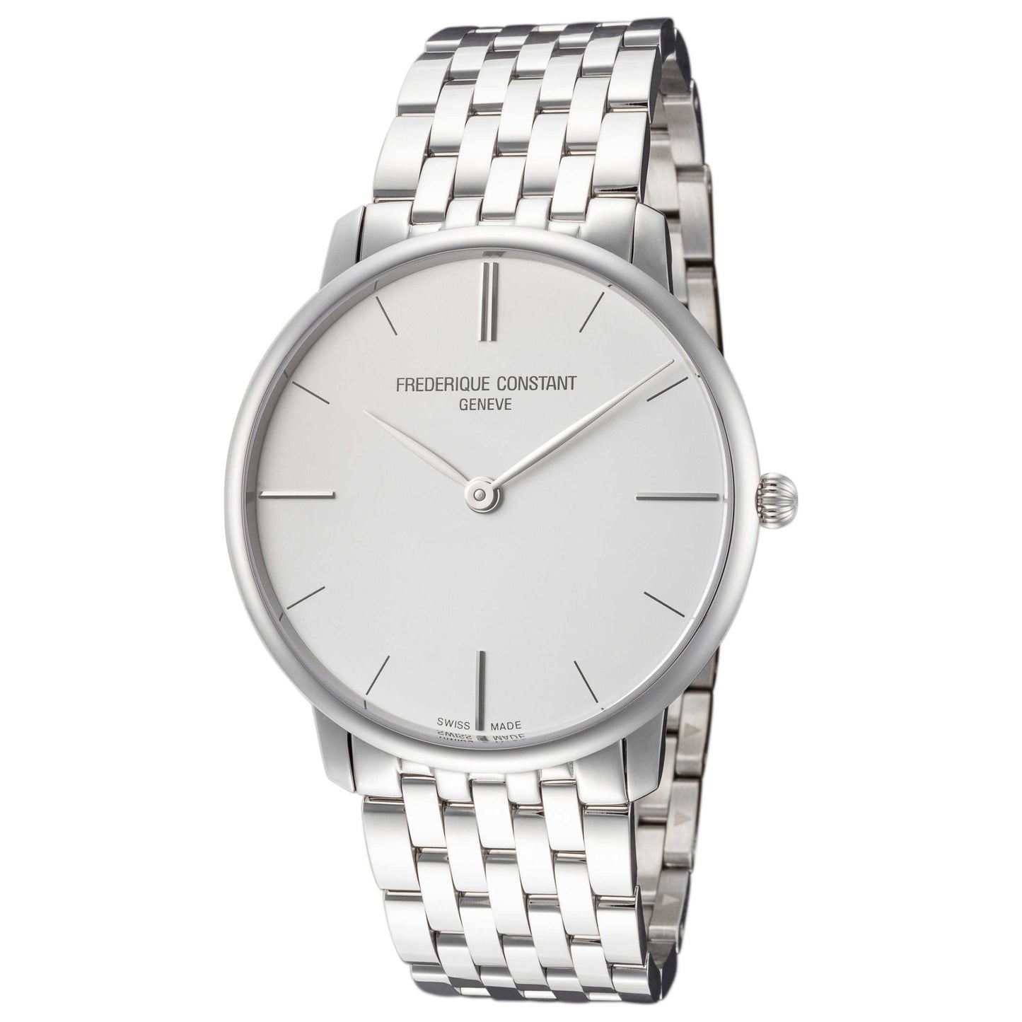 Front view of Frederique Constant Slimline Men's Swiss Quartz (Battery-Powered) Watch FC-200S5S36B