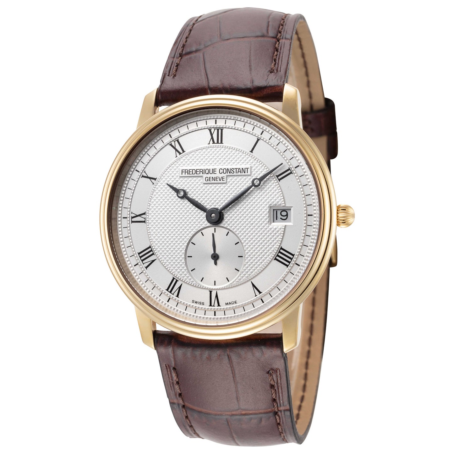 Front view of Frederique Constant Slim Line Men's Quartz Watch FC-245M4S5
