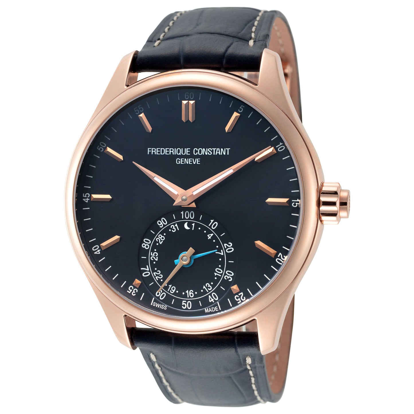 Front view of Frederique Constant Horological Smartwatch Men's Swiss Quartz (Battery-Powered) Smartwatch FC-285NS5B4
