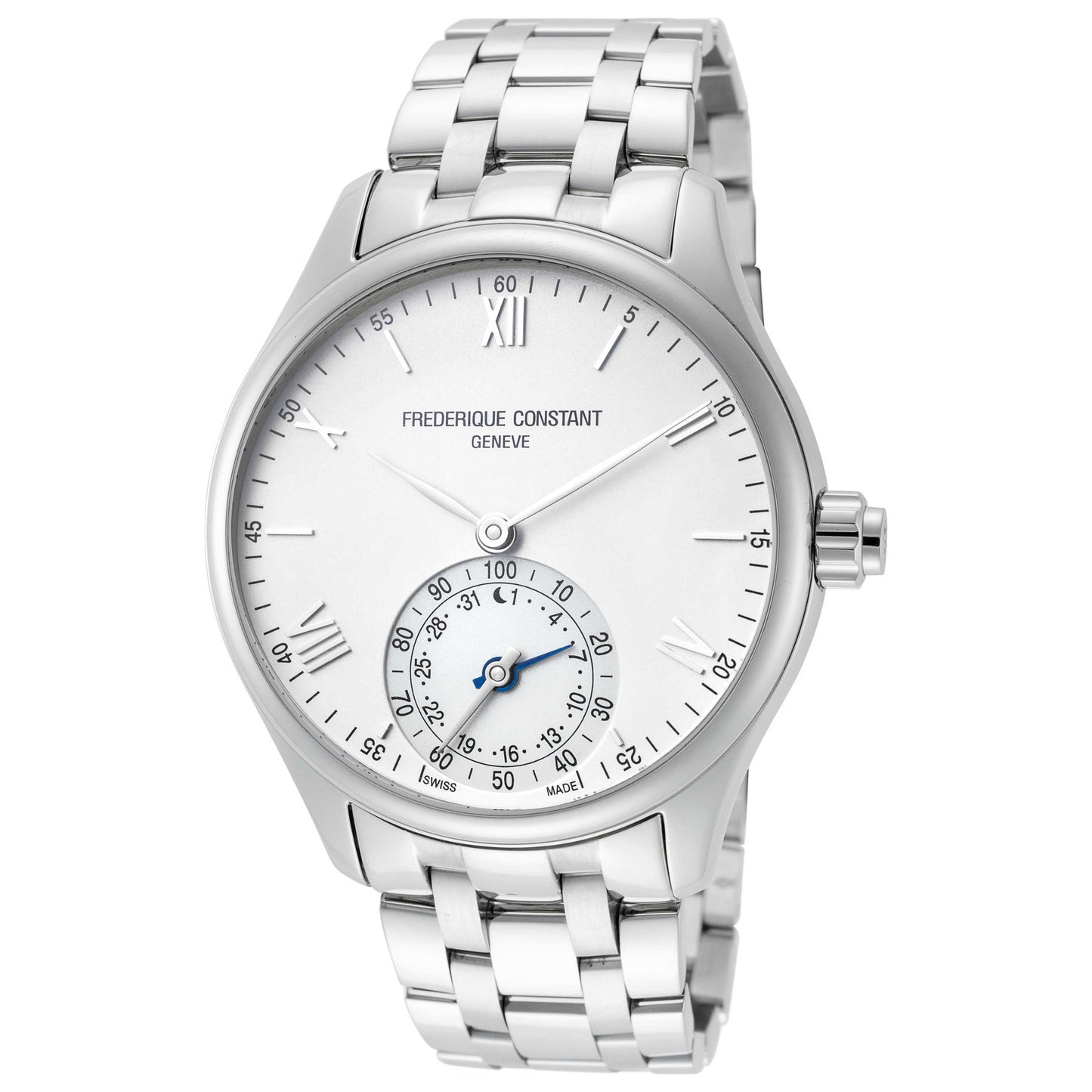 Front view of Frederique Constant Horological Smartwatch Men's Swiss Quartz (Battery-Powered) Smartwatch FC-285S5B6B