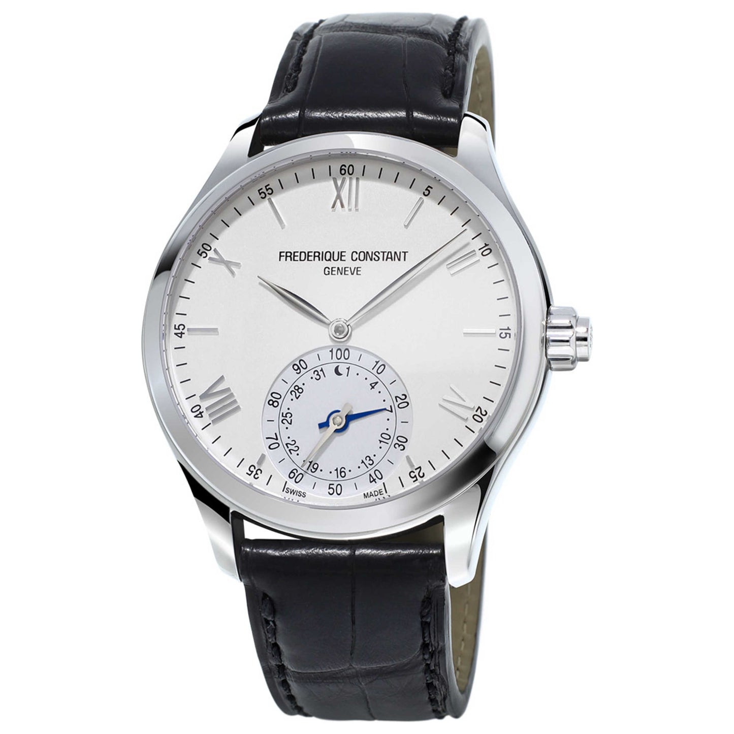 Front view of Frederique Constant Horological Smartwatch Men's Swiss Quartz (Battery-Powered) Smartwatch FC-285S5B6