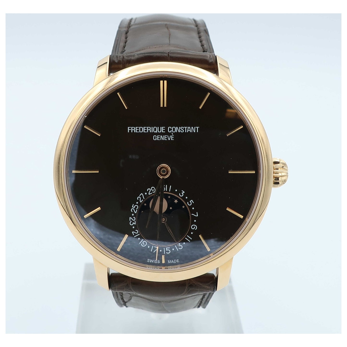 Front view of Frederique Constant Slimline Men's Automatic Watch FC-705C4S9-SD