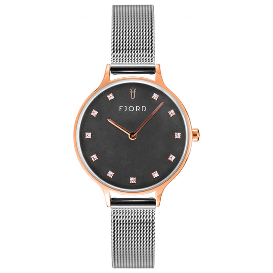 Front view of Fjord Gyda Women's Quartz Watch FJ-6054-66