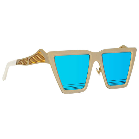 Front view of Irresistor Fluxus Men's Sunglasses FLUXUS-GD-S0218