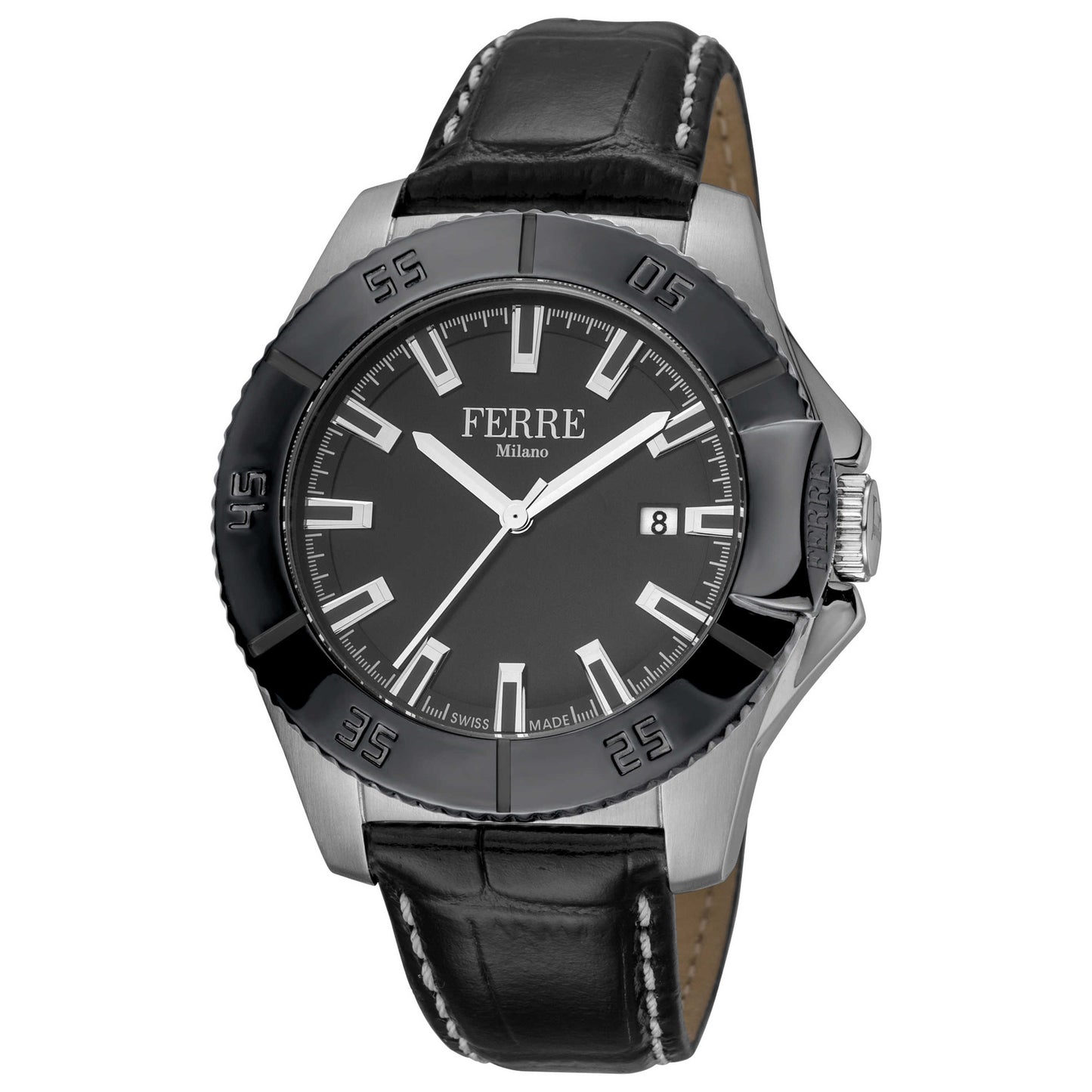 Front view of Ferre Milano Uomo Carlo Men's Quartz Watch FM1G085L0041