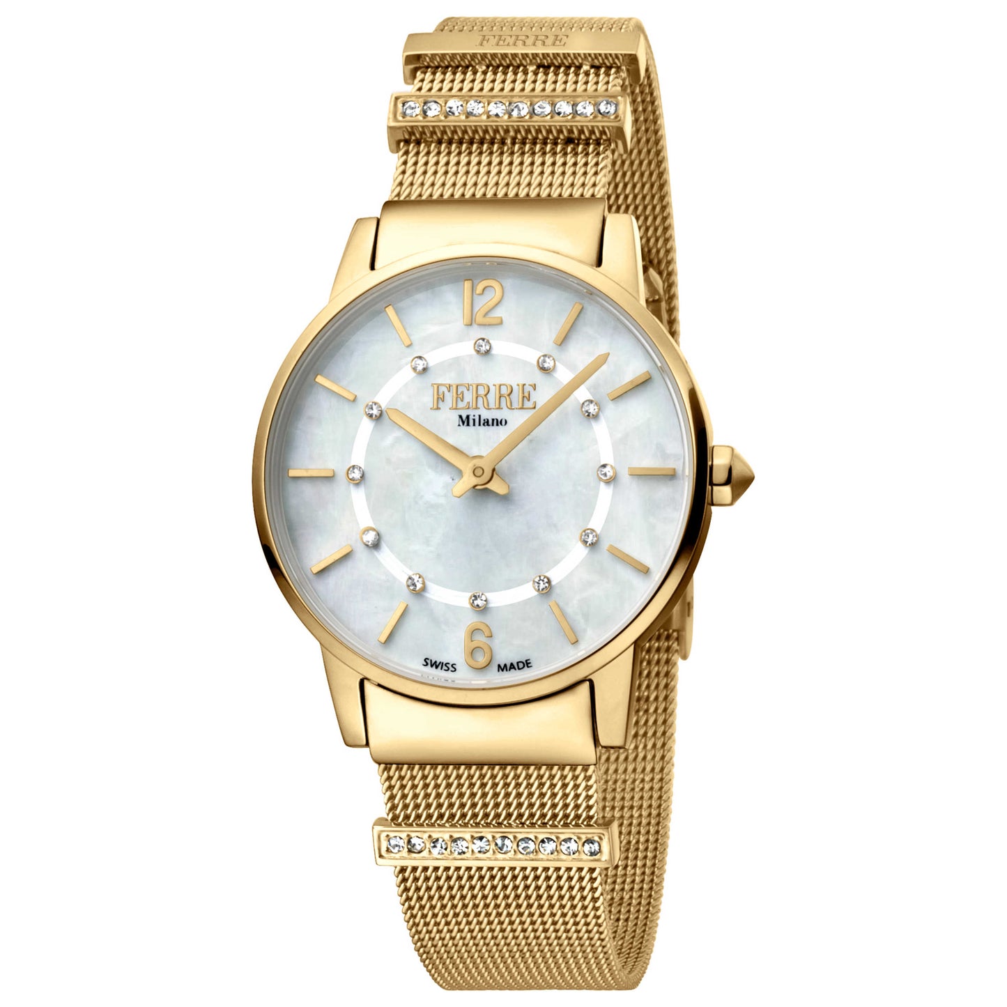 Front view of Ferre Milano Bianca Women's Quartz Watch FM1L102M0211