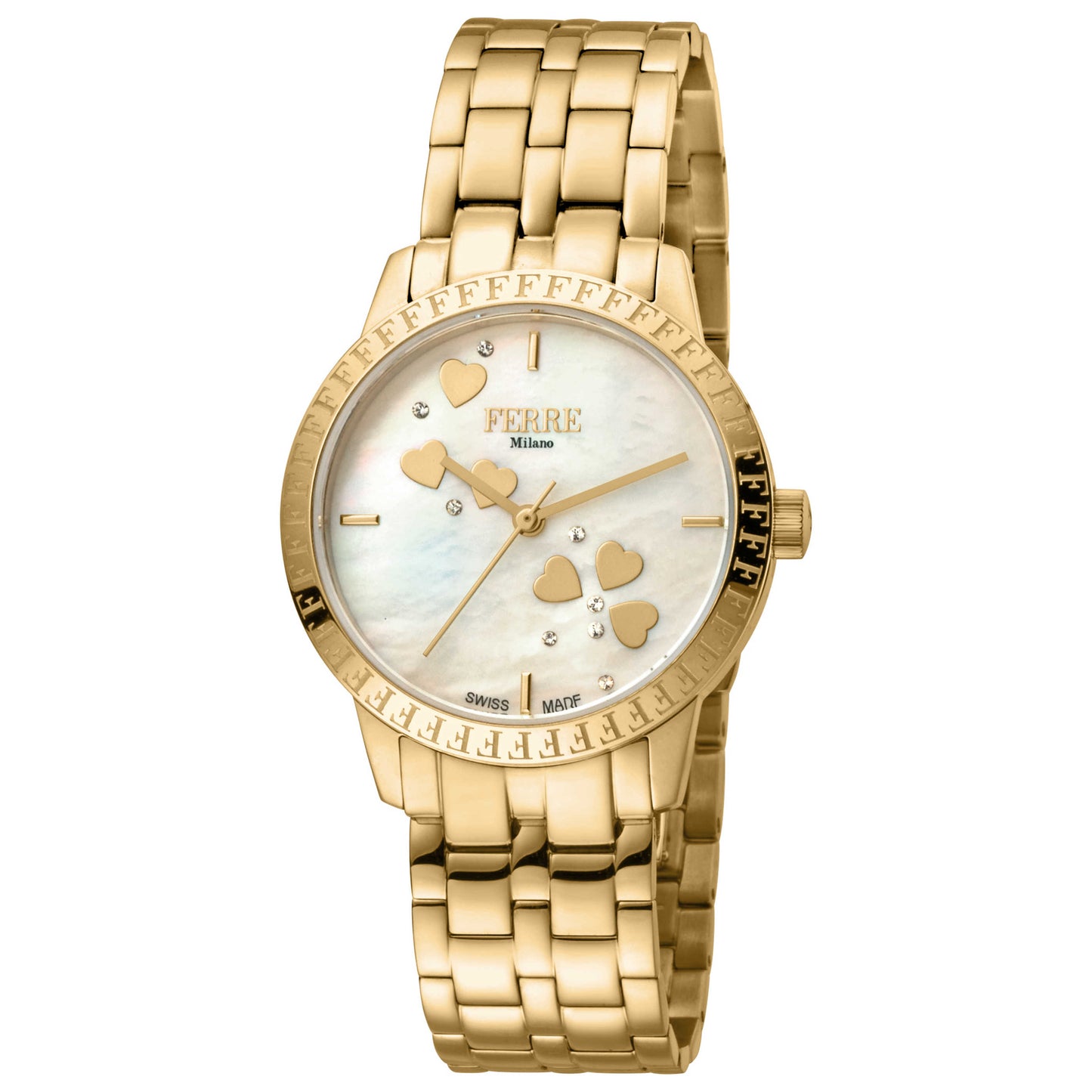 Front view of Ferre Milano Amore Women's Quartz Watch FM1L128M0031
