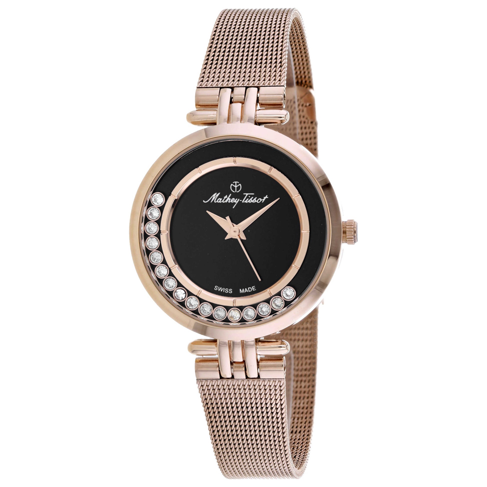 Front view of Mathey Tissot Fleury XVI Women's Quartz Watch FOO4PN