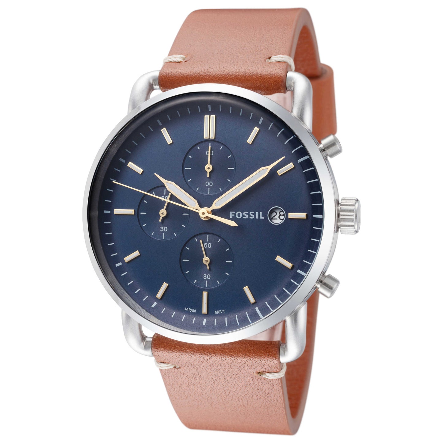 Front view of Fossil The Commuter Men's Quartz Watch FS5401