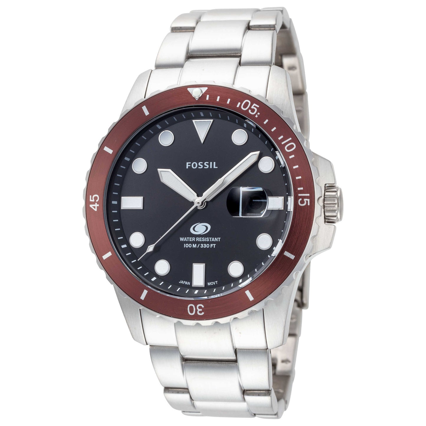 Front view of Fossil Blue Dive Men's Quartz Watch FS6013