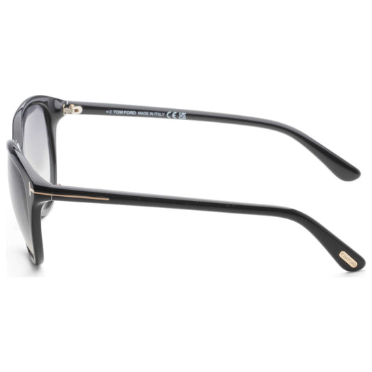 Left view of Tom Ford Karmen Women's Sunglasses FT0329-01B-57