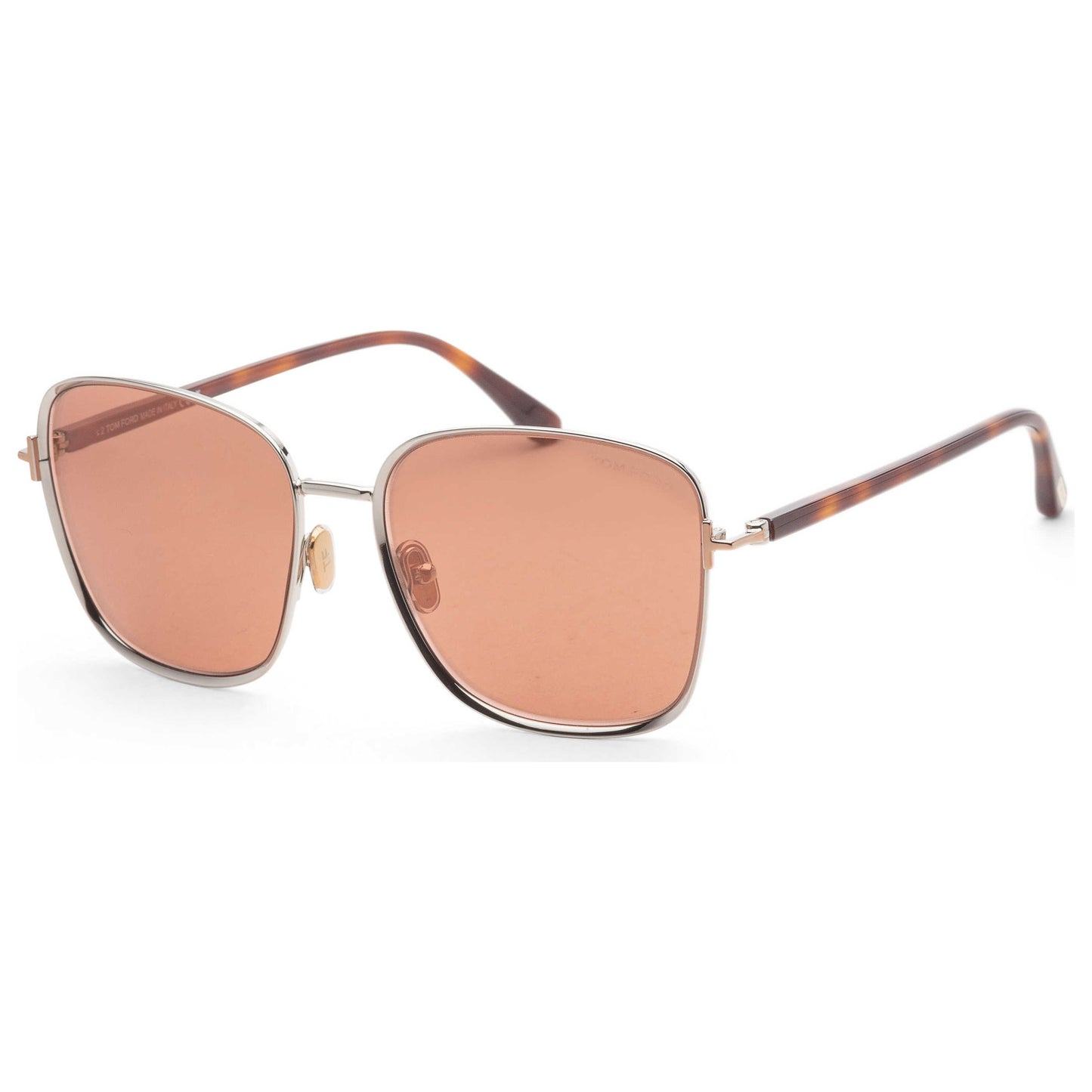 Front view of Tom Ford Fern Women's Sunglasses FT1029-12G-57