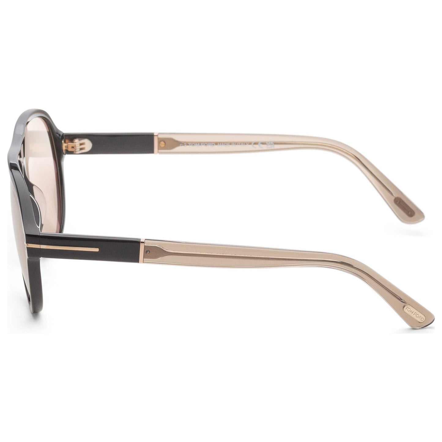 Left view of Tom Ford Quincy Men's Sunglasses FT1080-01E-59