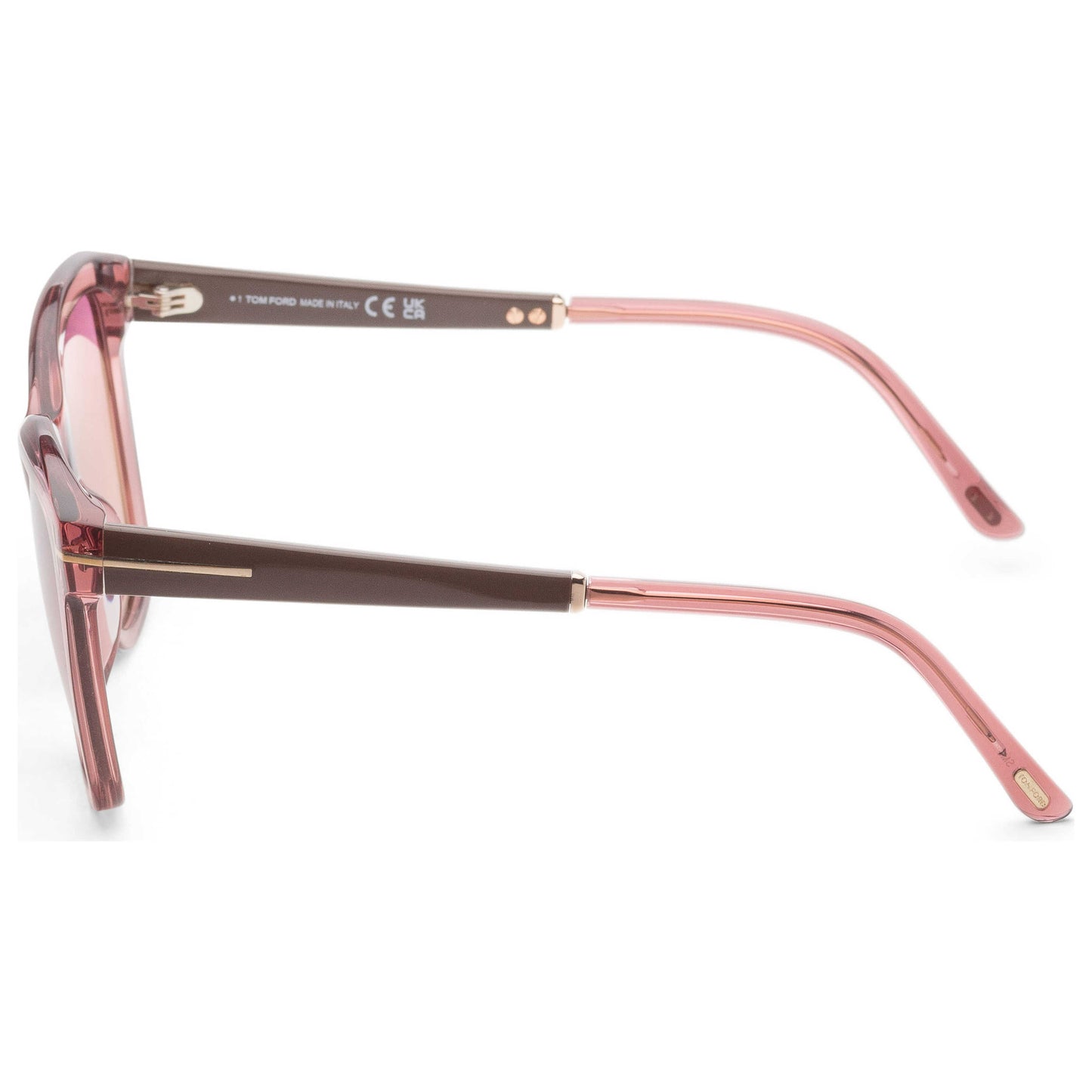 Left view of Tom Ford Lucia Women's Sunglasses FT1087-72Z-54
