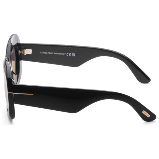 Left view of Tom Ford Fashion Women's Sunglasses FT1219-01A-53