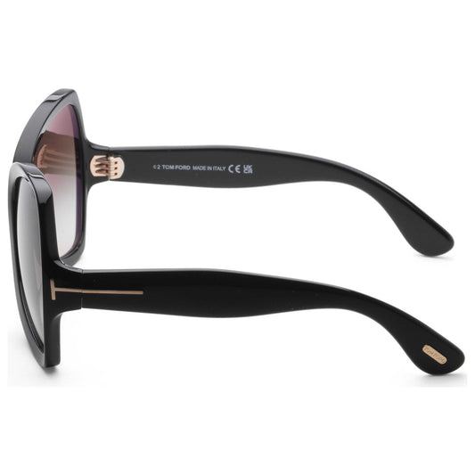 Left view of Tom Ford Fashion Women's Sunglasses FT1222-01B-60