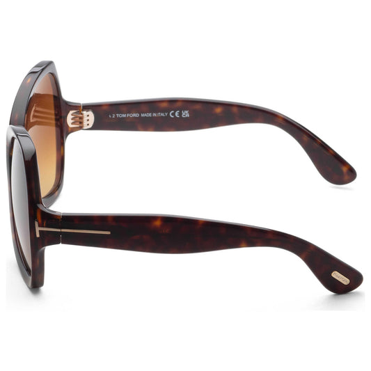 Left view of Tom Ford Fashion Women's Sunglasses FT1222-52F-60